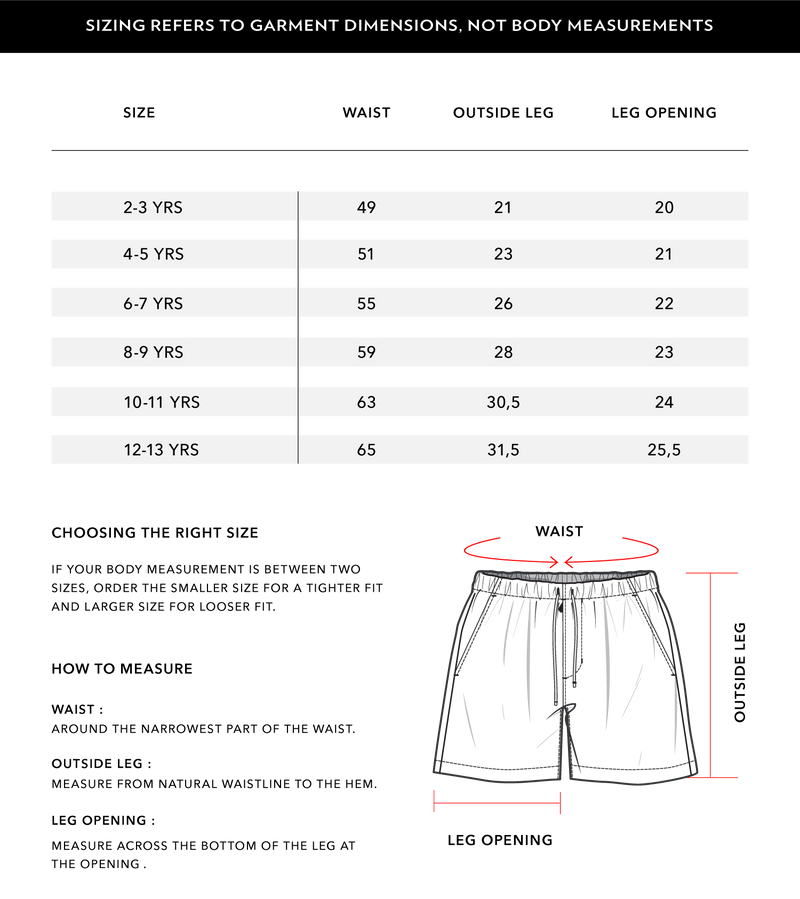 Size Chart 1