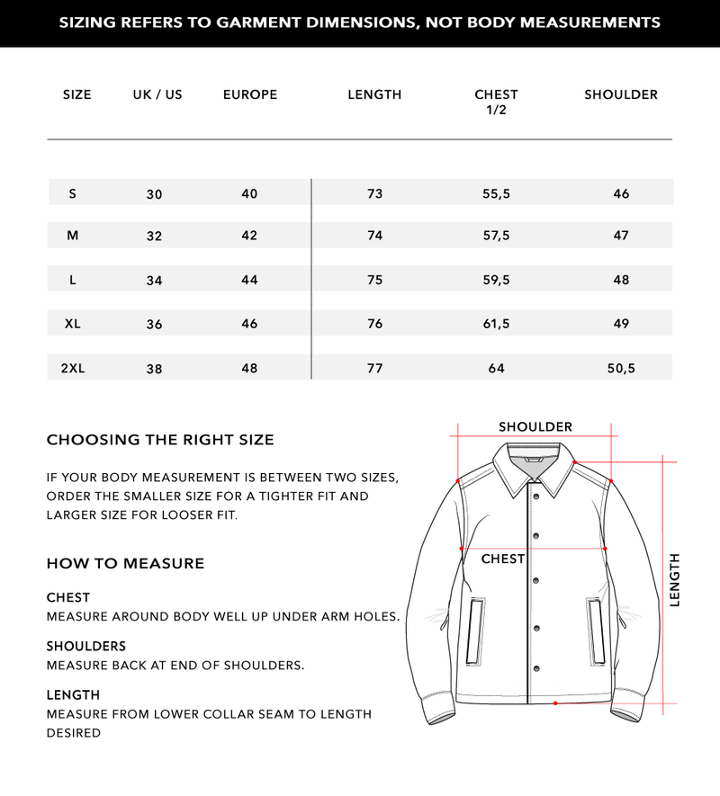 Size Chart 1