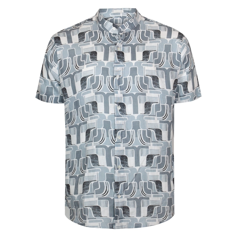 ERIC SHORT SLEEVE PRINTED STONE GEO