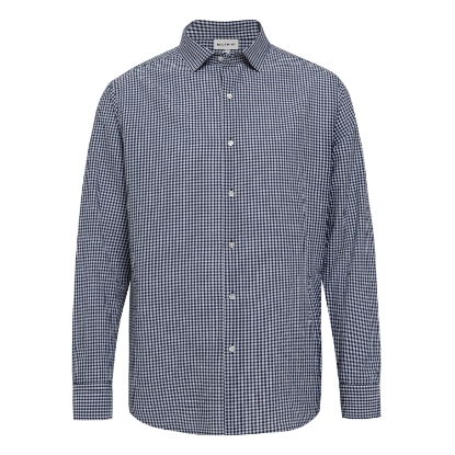 LUCA CRINKLED BLUE CHECKED