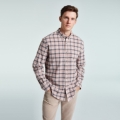 MALCOLM CRINKLED BROWN CHECKED